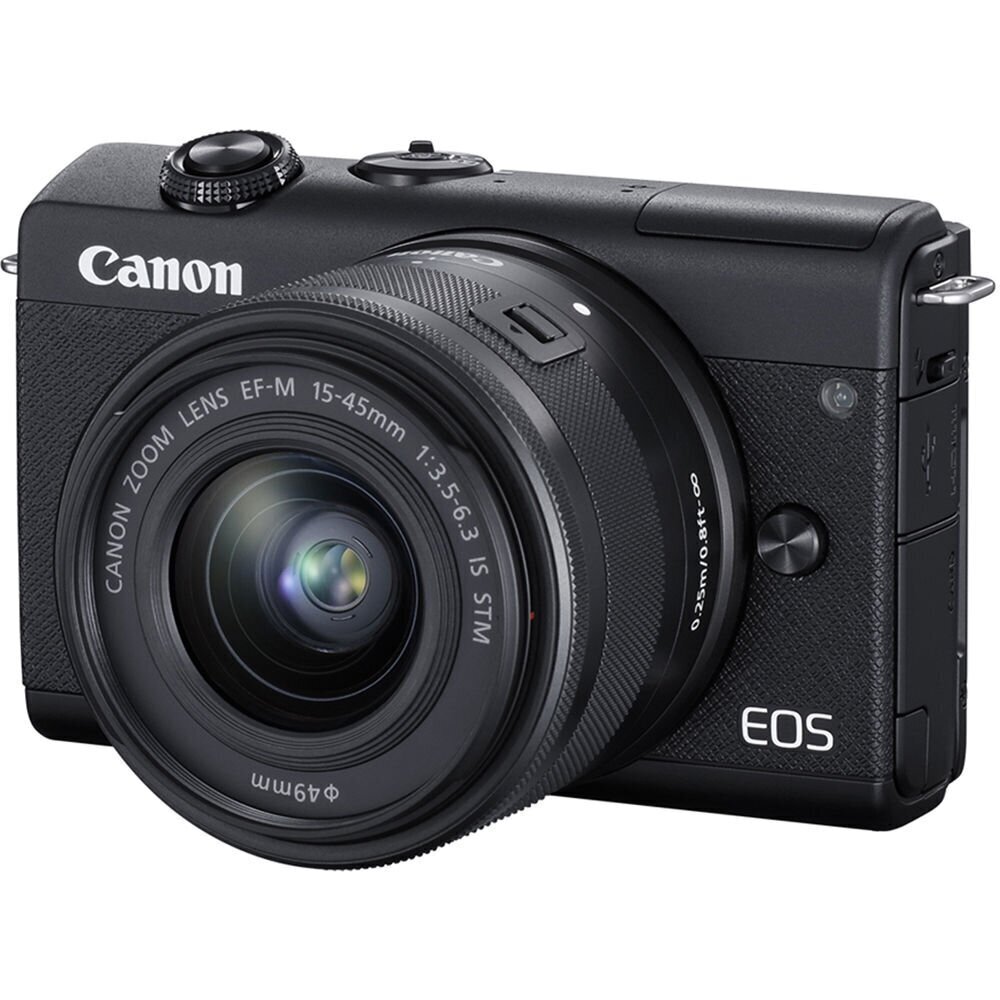 Canon EOS M200 + EF-M 15-45mm IS STM, must цена и информация | Fotoaparaadid | kaup24.ee