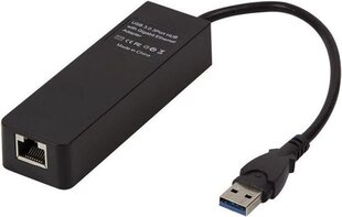 Logilink USB 3.0 3-port Hub with Gigabit hind ja info | USB jagajad, adapterid | kaup24.ee