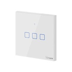 Умный выключатель света Sonoff WiFi + RF 433, EU TX (3 канала) цена и информация | Выключатели, розетки | kaup24.ee