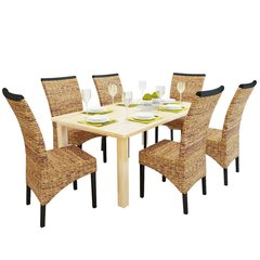 Набор из 6 высококачественных плетеных стульев цена и информация | Стулья для кухни и столовой | kaup24.ee