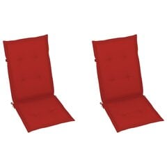 Подушки для садовых стульев, 2шт., красные цена и информация | Подушки, наволочки, чехлы | kaup24.ee