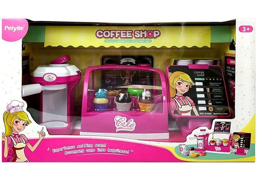 Mängu kohvik koos toiduainetega цена и информация | Tüdrukute mänguasjad | kaup24.ee