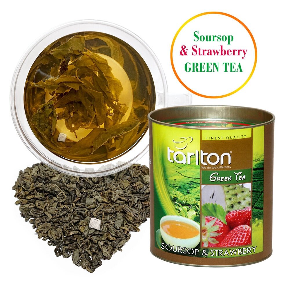 Tarlton Soursop & Strawberry Green tea, Graviola ja Maasika Tseilon Roheline suureleheline tee, 100g цена и информация | Tee | kaup24.ee