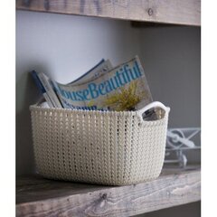 Korv kootud Curver KNIT, 30x22x17 cm, valge цена и информация | Ящики для вещей | kaup24.ee