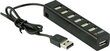 USB jaotur YENKEE YHB 7001BK, USB A - 7x USB 2.0, 0.5m hind ja info | USB jagajad, adapterid | kaup24.ee
