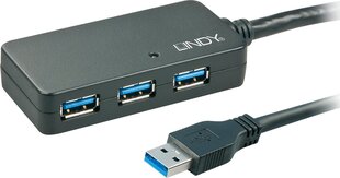CABLE USB3 EXTENSION HUB 10M/ACTIVE 43159 LINDY цена и информация | Адаптеры и USB-hub | kaup24.ee