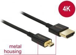 Delock 84783, HDMI/Micro HDMI, 2 m hind ja info | Kaablid ja juhtmed | kaup24.ee