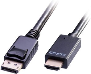 КАБЕЛЬ DISPLAY PORT TO HDMI 5M/36924 LINDY цена и информация | Кабели и провода | kaup24.ee