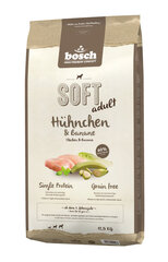 Bosch HPC Soft+ Chicken & Banana kanaliha ja banaaniga koeratoit 12,5kg hind ja info | Kuivtoit koertele | kaup24.ee