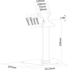 Newstar 10" - 32" hind ja info | Monitori hoidjad | kaup24.ee