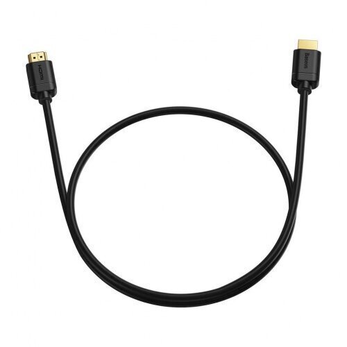 Baseus HDMI 2.0 kaabel 4K 60 Hz 3D HDR 18 Gbps 1 m must (CAKGQ-A01) hind ja info | Kaablid ja juhtmed | kaup24.ee