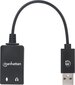 Väline helikaart Manhattan Stereo 2.1 USB-A 11cm hind ja info | Helikaardid | kaup24.ee