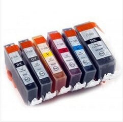 Комплект совместимых картриджей Canon Pgi-525Bk / Cli-526Gy / Cli-526 Cmyk цена и информация | Картриджи для струйных принтеров | kaup24.ee