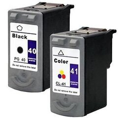 Комплект совместимых картриджей Canon Pg-40 Black+ Cl-41 Tricolor цена и информация | Картриджи для струйных принтеров | kaup24.ee