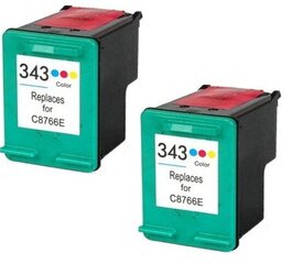 Analoog Tintide Komplekt Hp 343 Tricolor Twinpack! hind ja info | Tindiprinteri kassetid | kaup24.ee