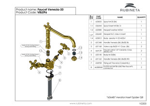 Köögisegisti Rubineta Venezia V-33 Cross hind ja info | Rubineta Sanitaartehnika, remont, küte | kaup24.ee