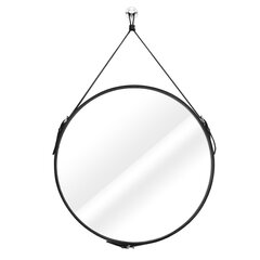 Зеркало Homede Esha, 40x40, черное цена и информация | Подвесные зеркала | kaup24.ee