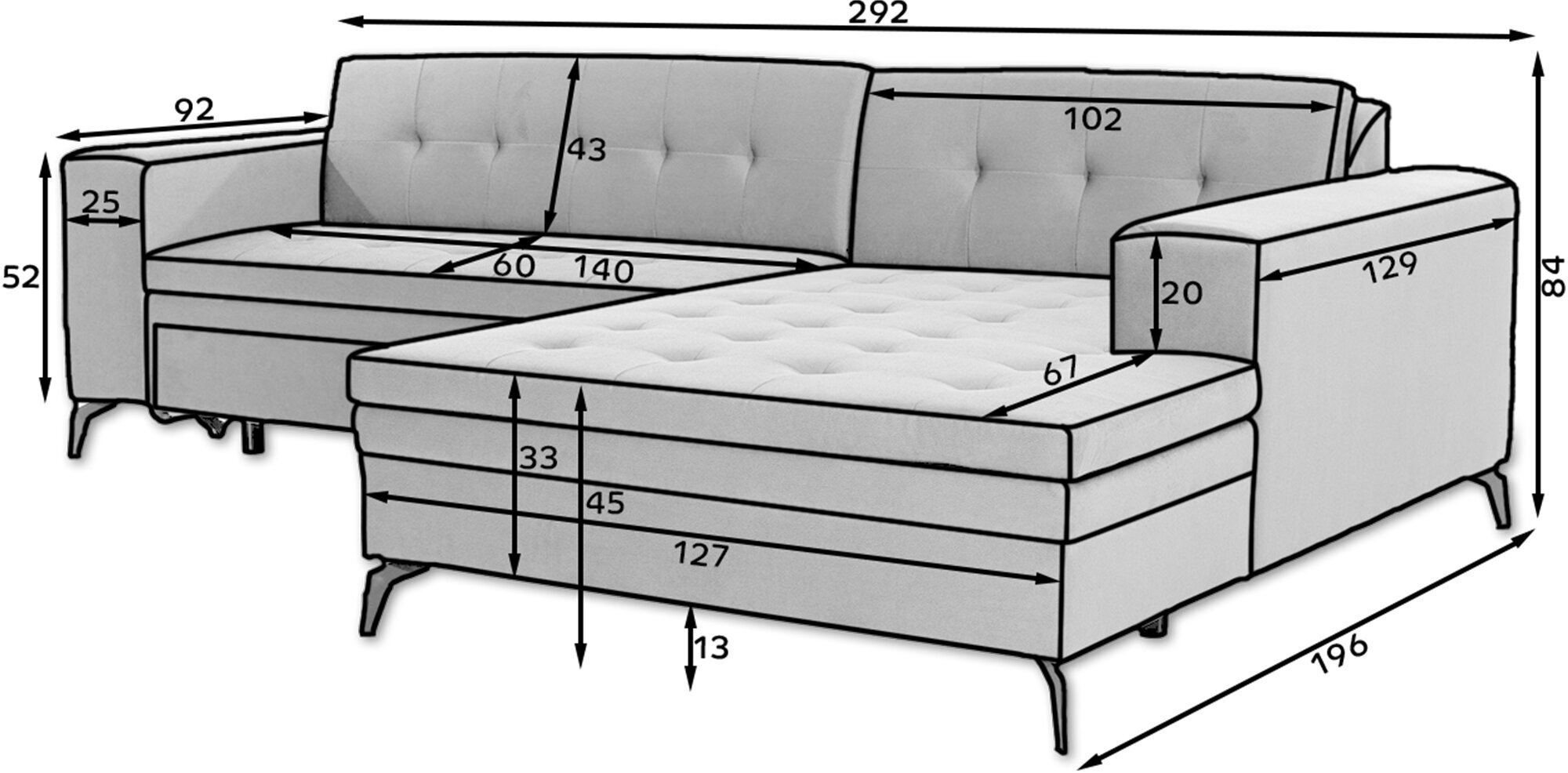 Pehme nurgadiivan NORE Solange 22, helehall hind ja info | Nurgadiivanid ja nurgadiivanvoodid | kaup24.ee