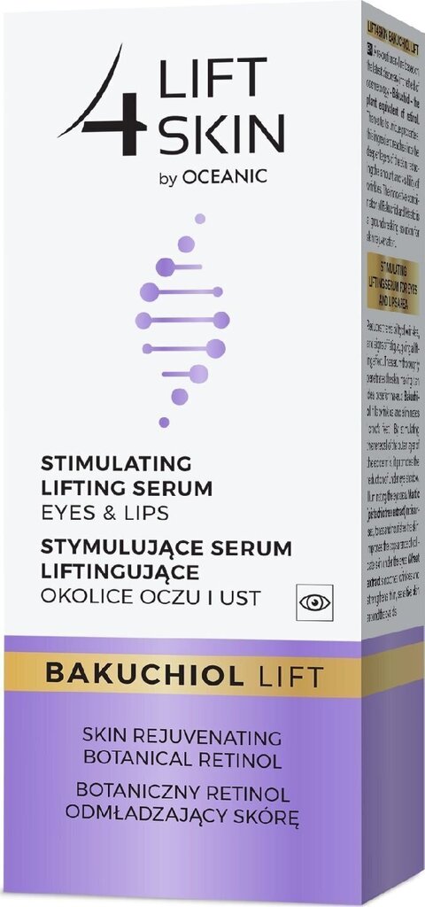 Aktiveeriv seerum silmadele ja huultele Lift 4 Skin Bakuchiol Lift 15 ml цена и информация | Silmakreemid, seerumid | kaup24.ee