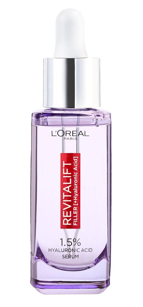 Taastav näoseerum L'Oreal Revitalift Filler 1,5% Hyaluron 30 ml hind ja info | Näoõlid, seerumid | kaup24.ee