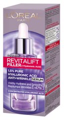 Taastav näoseerum L'Oreal Revitalift Filler 1,5% Hyaluron 30 ml hind ja info | L'Oréal Paris Kosmeetika, parfüümid | kaup24.ee