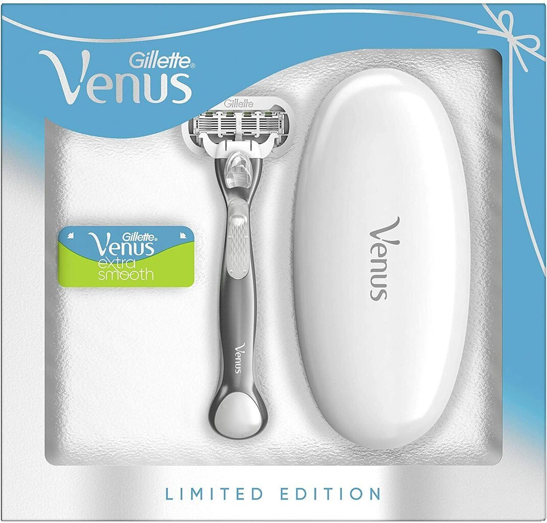 Komplekt Gillette Venus Extra Smooth Platinum: raseerija 1 tk + raseerija vahetatav pea 1 tk + ümbris цена и информация | Raseerimisvahendid | kaup24.ee