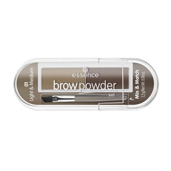 Kulmuvärvide komplekt Essence Brow Powder, 2,3 g, 01 Light & Medium цена и информация | Kulmuvärvid, -pliiatsid | kaup24.ee