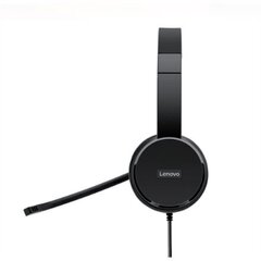 Juhtmega kõnekeskuse peakomplekt/kõrvaklapid mikrofoniga Lenovo 100 stereo USB hind ja info | Kõrvaklapid | kaup24.ee