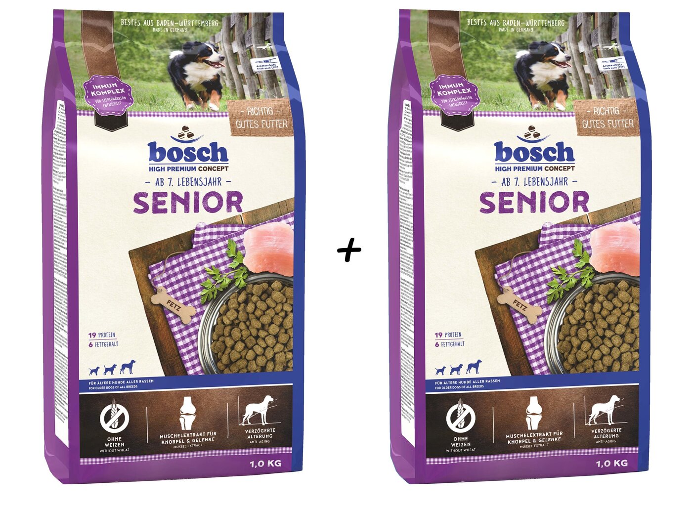 Bosch Petfood Senior igat tõugu eakatele koertele, 1kg+1kg hind ja info | Kuivtoit koertele | kaup24.ee