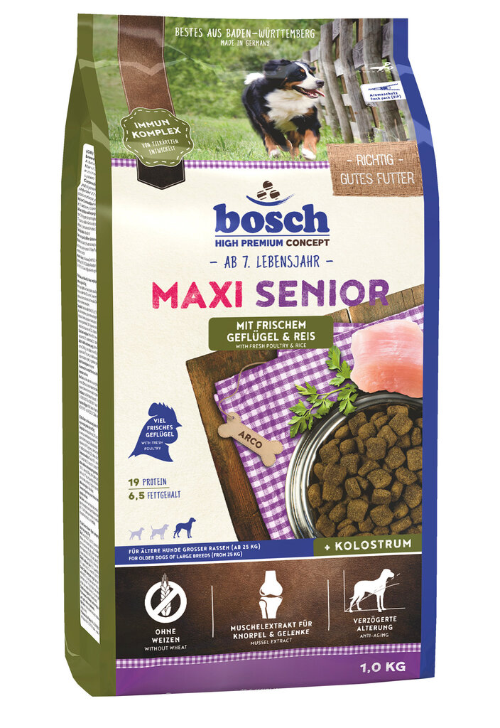 Bosch Mini Senior 1kg hind ja info | Kuivtoit koertele | kaup24.ee