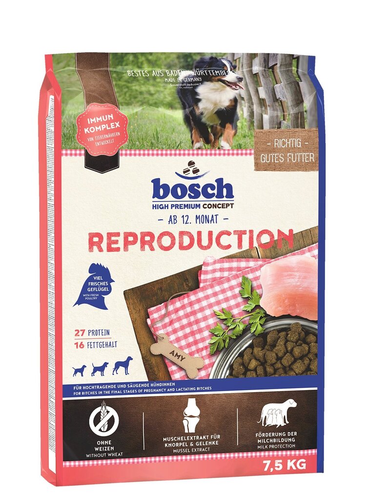 Bosch Petfood Reproduction (High Premium) 7,5kg цена и информация | Kuivtoit koertele | kaup24.ee