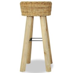 Baaritoolid, 2tk., 35 x 76cm, naturaalne rotang hind ja info | Söögilaua toolid, köögitoolid | kaup24.ee