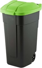 Õue konteiner 110 l, must/roheline hind ja info | Kompostrid, prügikonteinerid | kaup24.ee