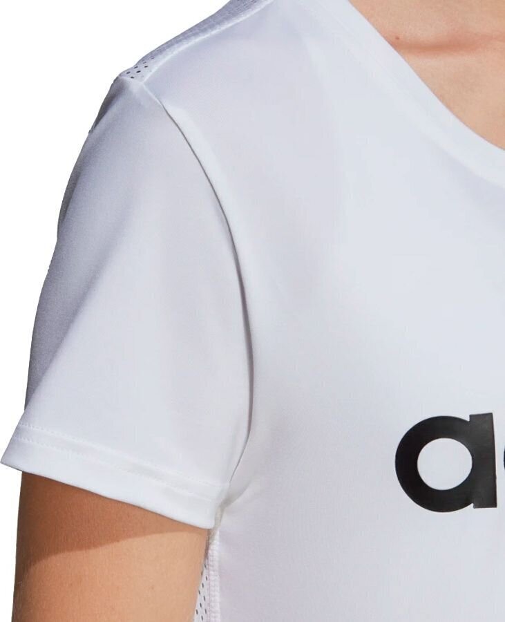 Naiste spordisärk Adidas W D2M Logo Tee W, valge hind ja info | Naiste spordiriided | kaup24.ee