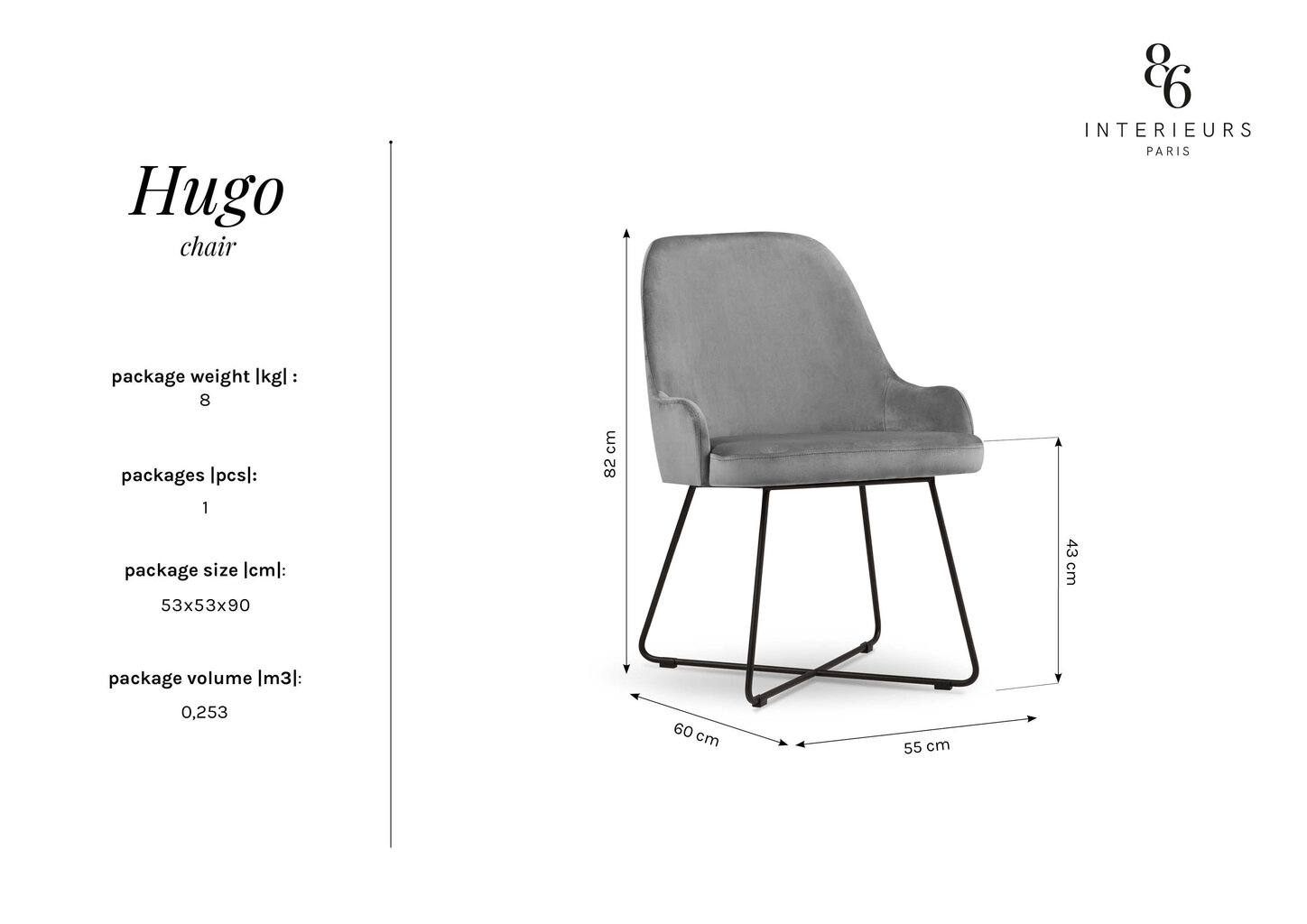 Tool Interieurs86 Hugo 82, kollane hind ja info | Söögilaua toolid, köögitoolid | kaup24.ee