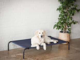 Hobbydog лежак Iron Dark Blue XL, 100x55x20 см цена и информация | Лежаки, домики | kaup24.ee