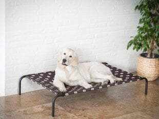 Hobbydog лежак Iron Brown Paws L, 80x42x15 см цена и информация | Лежаки, домики | kaup24.ee