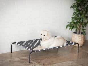 Hobbydog лежак Iron Dark Grey Paws L, 80x42x15 см цена и информация | Лежаки, домики | kaup24.ee