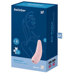 Õhuimpulsiga stimuleeriv+vibreeriv Satisfyer Curvy 2+ vibraator, roosa цена и информация | Вибраторы | kaup24.ee