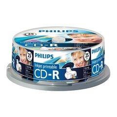 Компакт-диск Philips CD-R 80 700MB CAKE BOX, 25 шт. цена и информация | Виниловые пластинки, CD, DVD | kaup24.ee