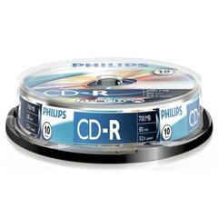 Компакт-диск Philips CD-R 80 700MB CAKE BOX, 10 шт. цена и информация | Виниловые пластинки, CD, DVD | kaup24.ee