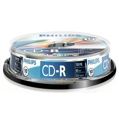 Philips CD-R 80 700MB CAKE BOX 10 hind ja info | Vinüülplaadid, CD, DVD | kaup24.ee