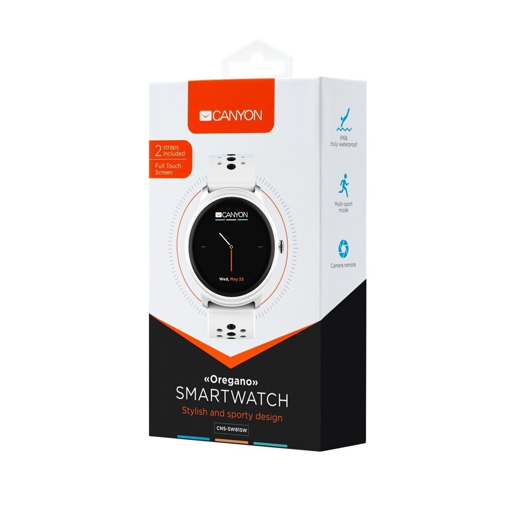 Canyon Oregano SW-81 Silver/White hind ja info | Nutikellad (smartwatch) | kaup24.ee