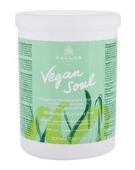 Toitev juuksemask Kallos Cosmetics Vegan Soul 1000 ml цена и информация | Маски, масла, сыворотки | kaup24.ee