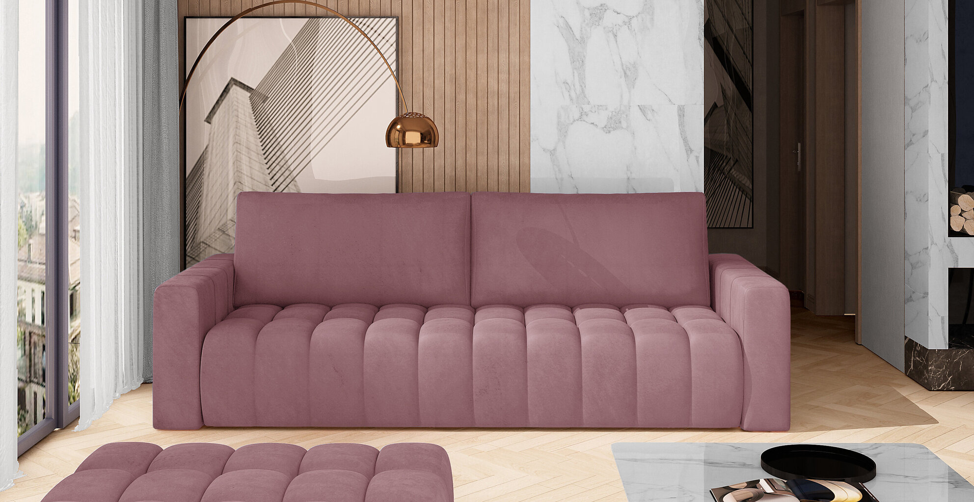 Pehme mööbli komplekt NORE Lazaro 13, roosa hind ja info | Pehme mööbli komplektid  | kaup24.ee