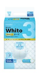 Японские подгузники Nepia Whito Tape S 4-8 кг, 3H, 66 шт цена и информация | Пеленки | kaup24.ee