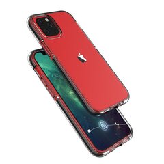 Telefoniümbris Spring Case clear TPU gel colorful frame telefonile iPhone 12 Mini, läbipaistev/must hind ja info | Telefoni kaaned, ümbrised | kaup24.ee