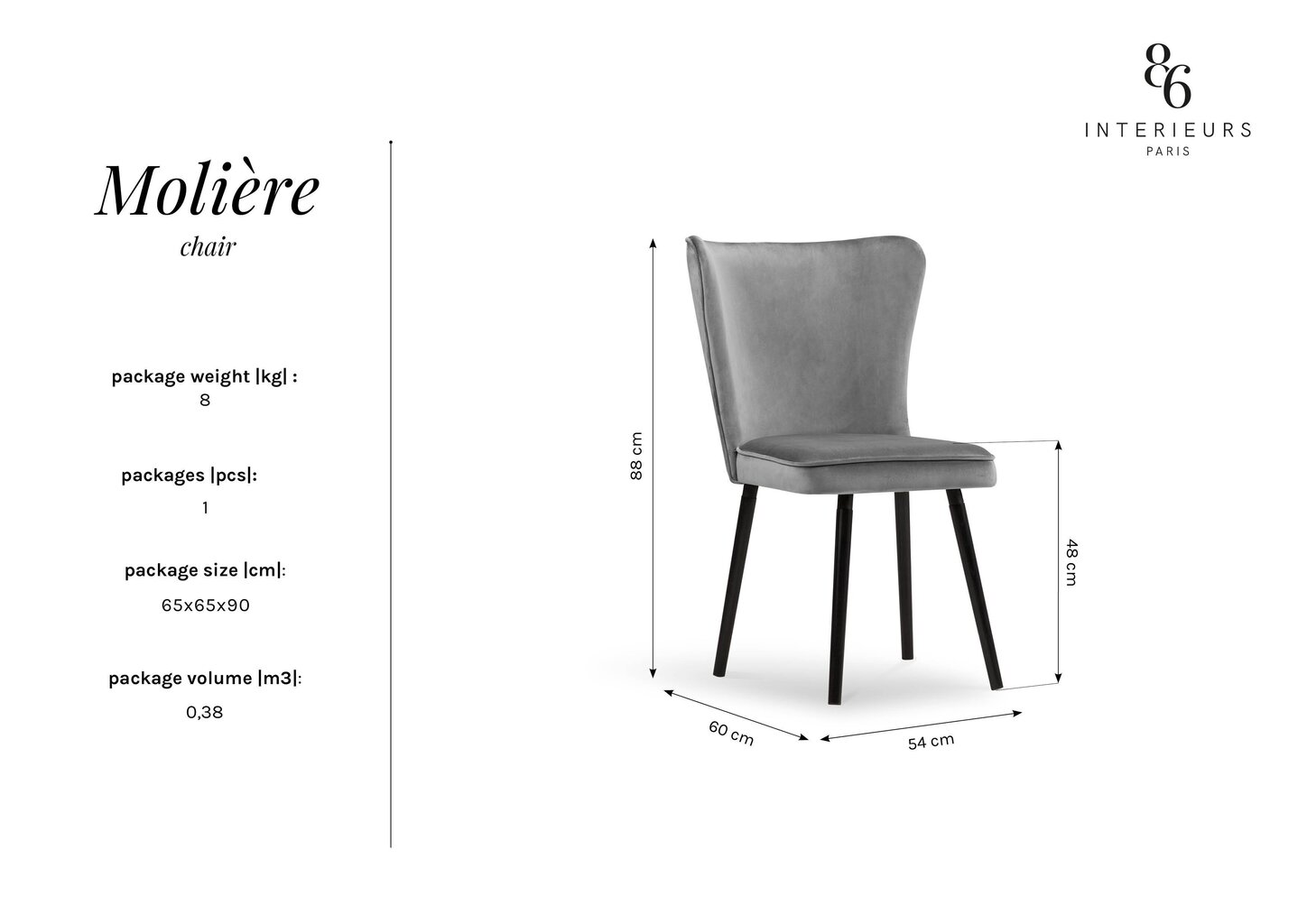Tool Interieurs86 Moliere 88, oranž hind ja info | Söögilaua toolid, köögitoolid | kaup24.ee