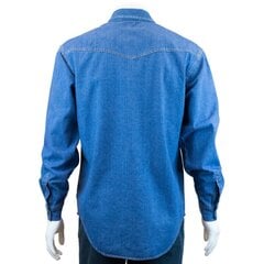 Meeste sirge lõikega ja pikkade varrukatega teksasärk Nordic, sinine цена и информация | Мужские рубашки | kaup24.ee