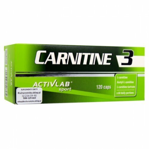 Toidulisand ActivLab Carnitine 3, 120 kapslit hind ja info | Aminohapped | kaup24.ee